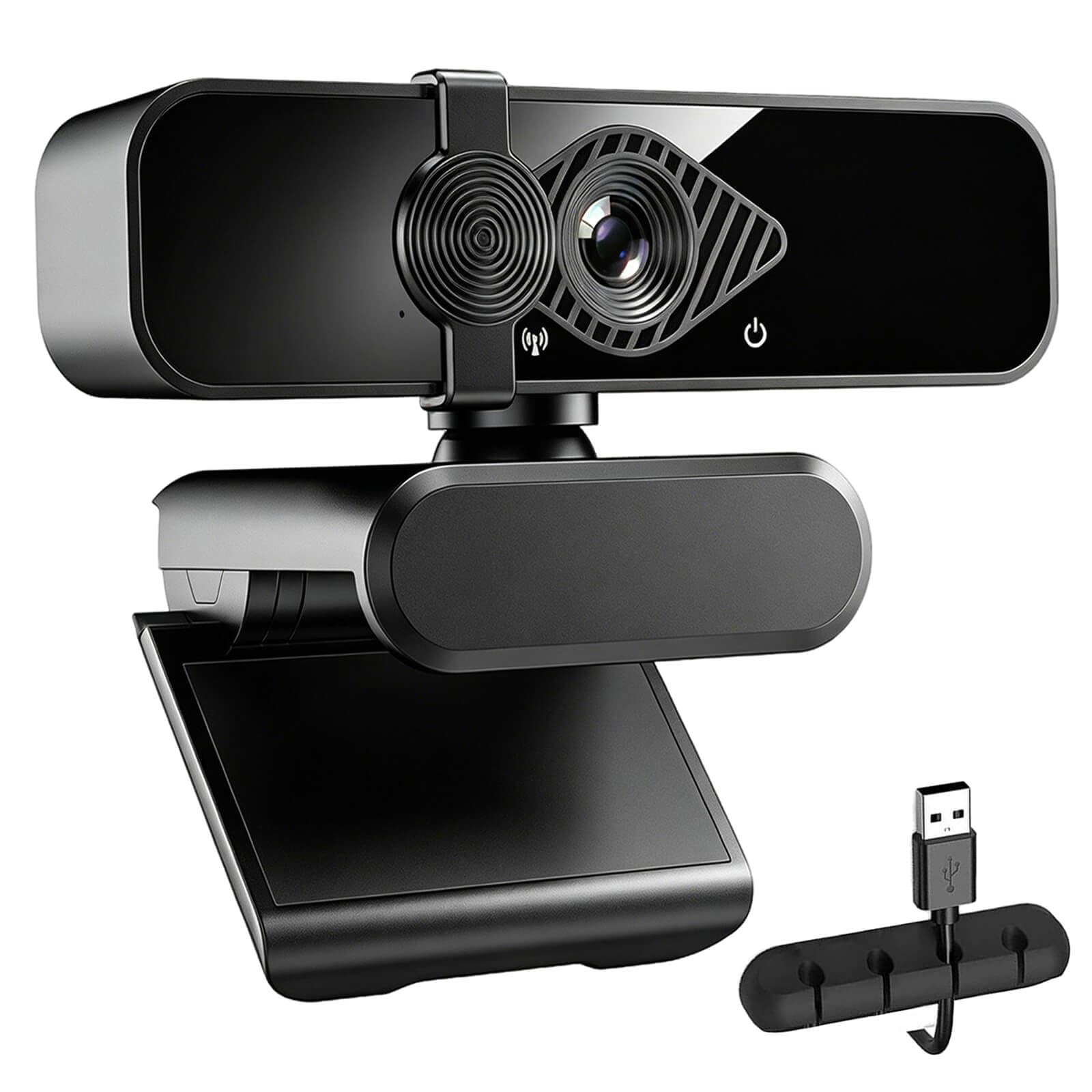4K Webcam for Laptop/Desktop/Monitor with Privacy Cover and Microphone – Includes 1pc Cable Organizer, Plug & Play USB Computer Camera for Zoom/Skype/Teams-image-17