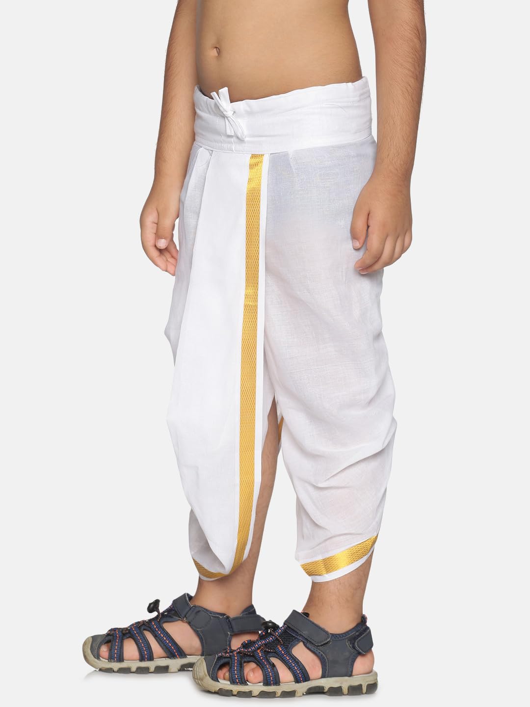 SETHUKRISHNA Boys Solid White Colour Cotton Dhoti Pant (BD010405) (4-5 Year) (Solid White) - Image 2 thumbnail