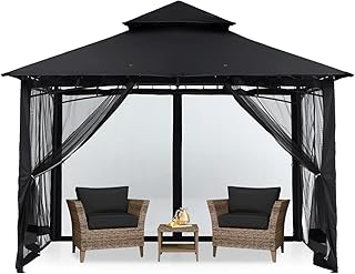 10 Corner Garden Gazebo Ideas to Use Space Smartly 94 MASTERCANOPY Outdoor Garden Gazebo for Patios with Stable Steel Frame an...