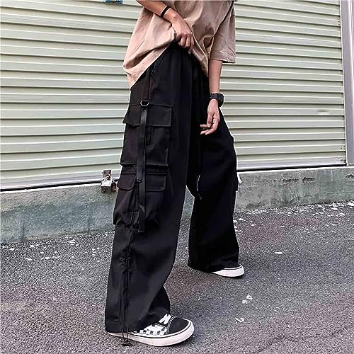 BXCNCKD Retro Casual Pants, Harajuku, Oversized Work Clothes, Multiple Pockets, Straight Leg Pants for Men and Women4