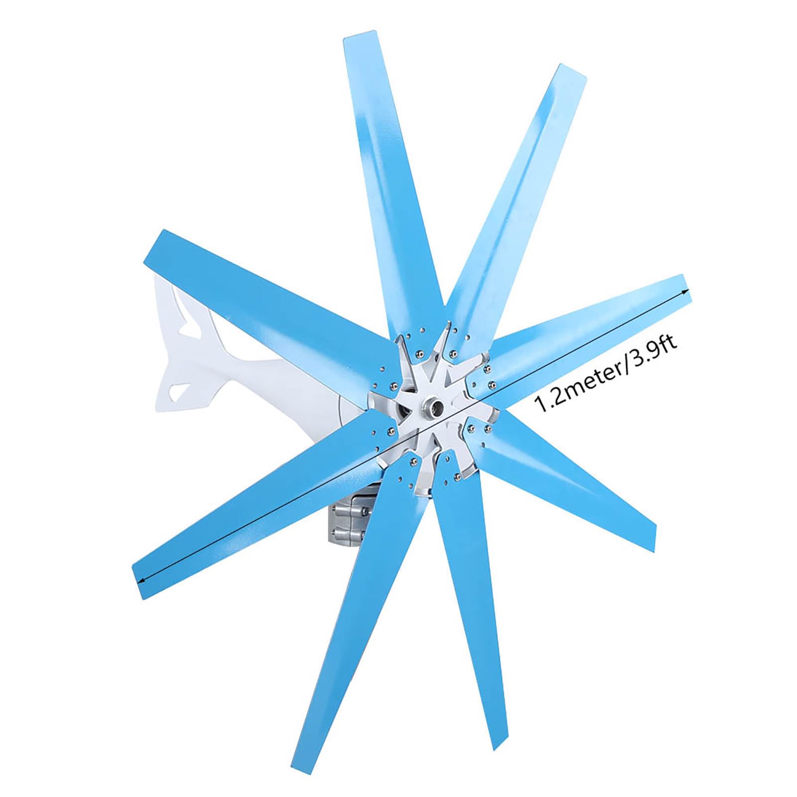 Fafeicy Kit de Generador de Turbina Eólica, Aluminio de 100W con Controlador, Perfecto para el Hogar, Granja, Vehículos Recreativos, Barcos (DC24V)