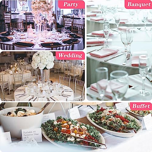 Taniash 6 Packs White Round Tablecloth -120Inch,100% Polyester Fabric Washable Table Clothes For Wedding/Party #TOP5