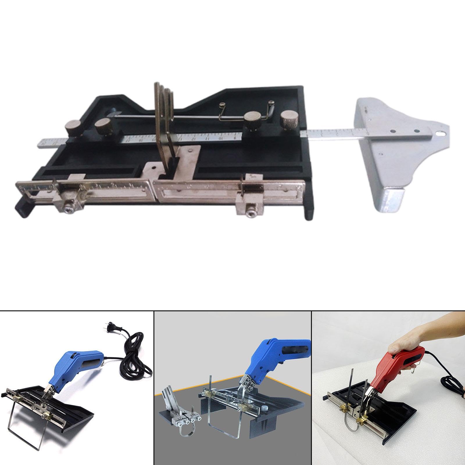 Foam Cutter Eléctrico para Espuma Ranurador Cuchillo Caliente Herramienta Compacta Portátil con Regla Precisa Adecuada para Proyectos de, G07, Individual