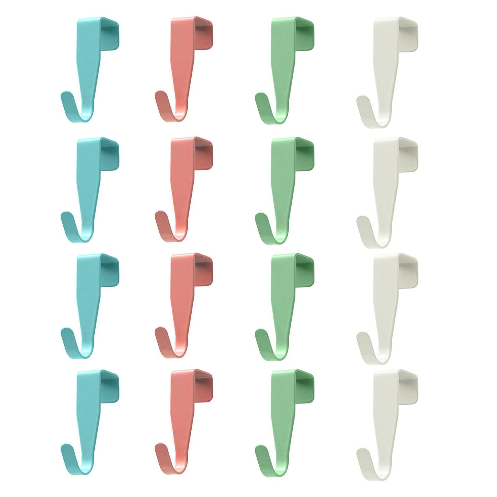 Tsophreniq Pack of 16 Cabinet Door Hooks Space Saving Stainless Steel Home Items Storage Holder Door Hangers Wall