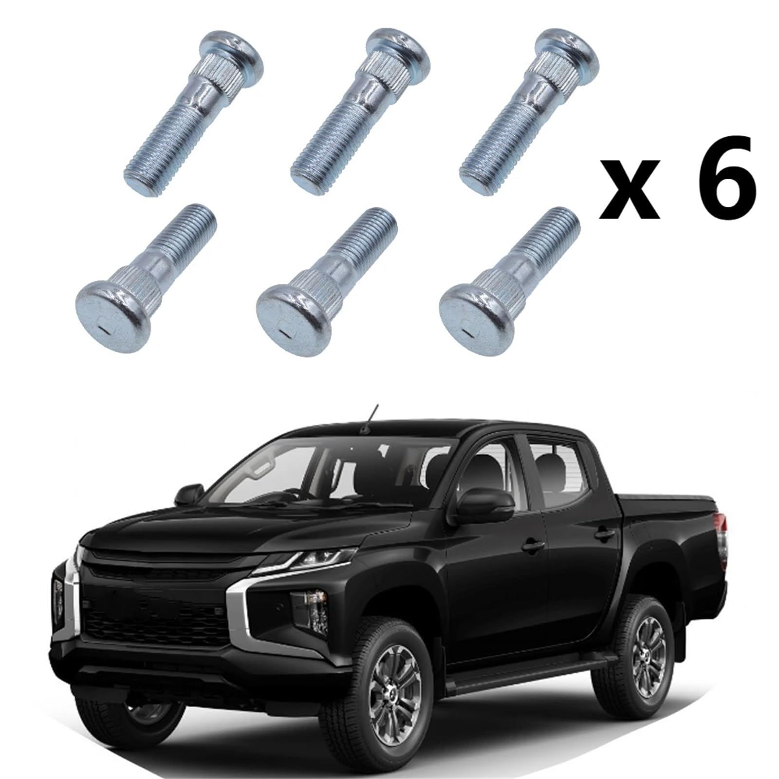 Boulons De Roue Écrous Compatible Avec Mitsubishi Pour L200 2008-2019 Pour Mighty Pour Max 1983-1996 OEM MB584750 6 Pièces Boulons Roue Voiture Écrous Goujons Cosse