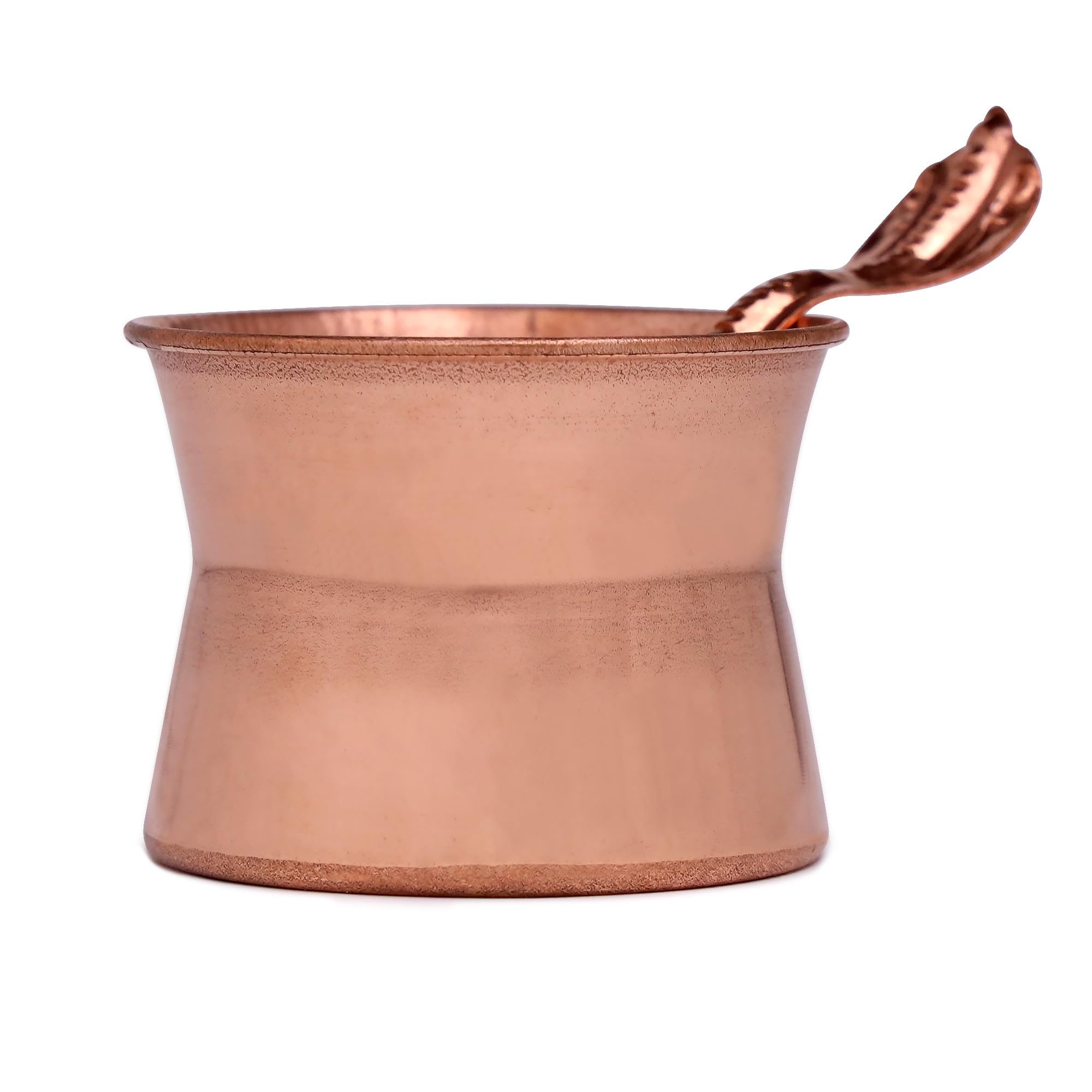 Shubhkart Nitya Copper Panchpatra & Spoon Set – 50g | Traditional Copper Vessel for Hawan, Aarti, and Religious Rituals | Puja Items for Temple & Home | for Home Mandir & Daily Pooja Use