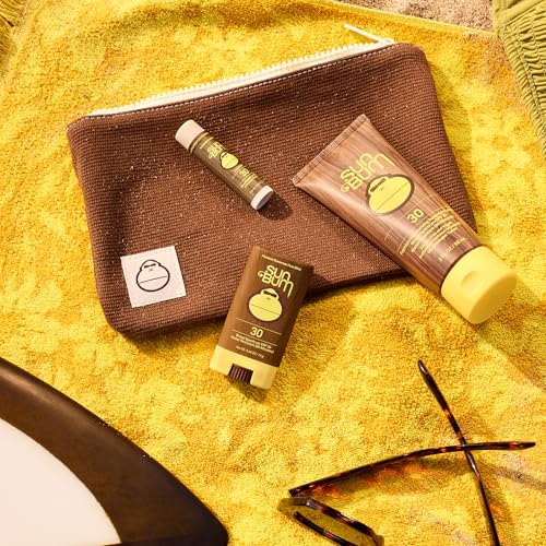 Image of Sun Bum Road Tripper - Travel Sized Sun Care Pack with Sunscreen Lotion, Face Stick, and Lip Balm - SPF 30 Broad Spectrum UVA /UVB Protection - Hawaii 104 Act Compliant - TSA Friendly
