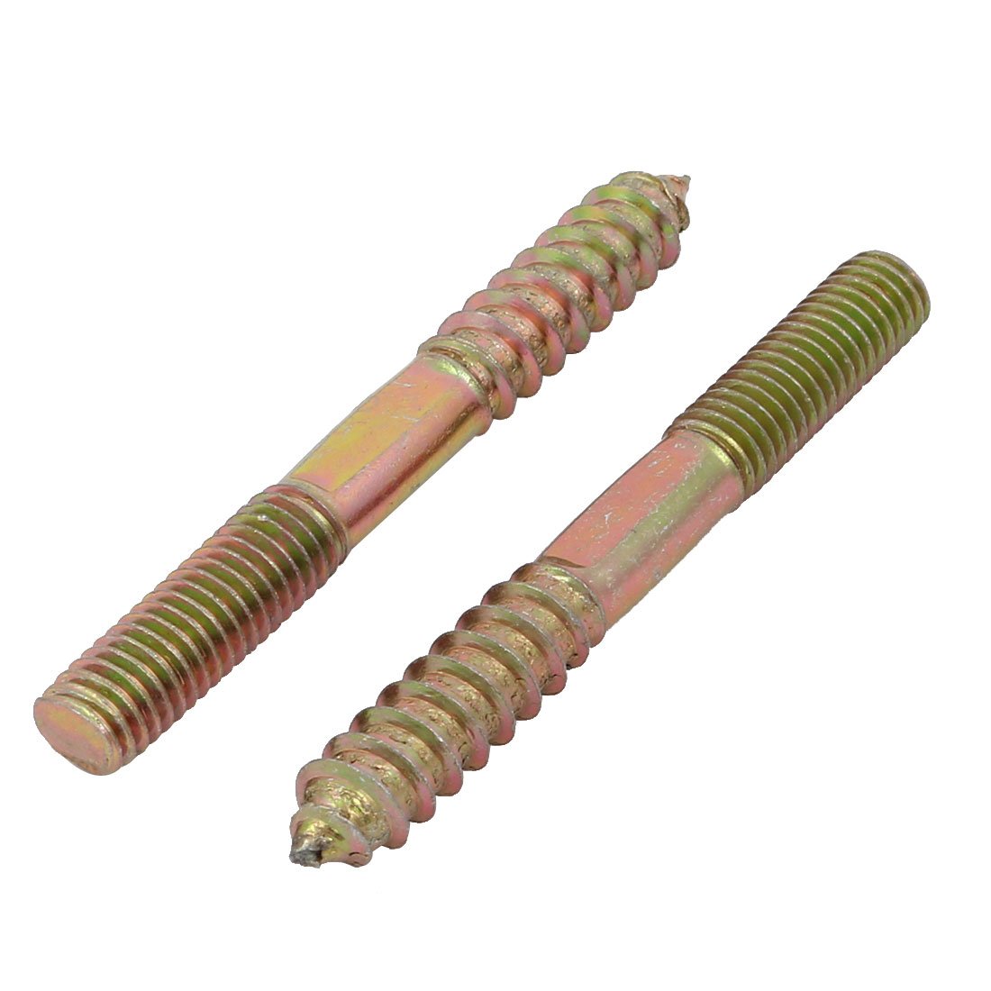 Aexit M8x70mm Carbon Home Hardware Steel Zinc Plated Self-Tapping Hanger Bolt 8pcs Model:80as25qo14