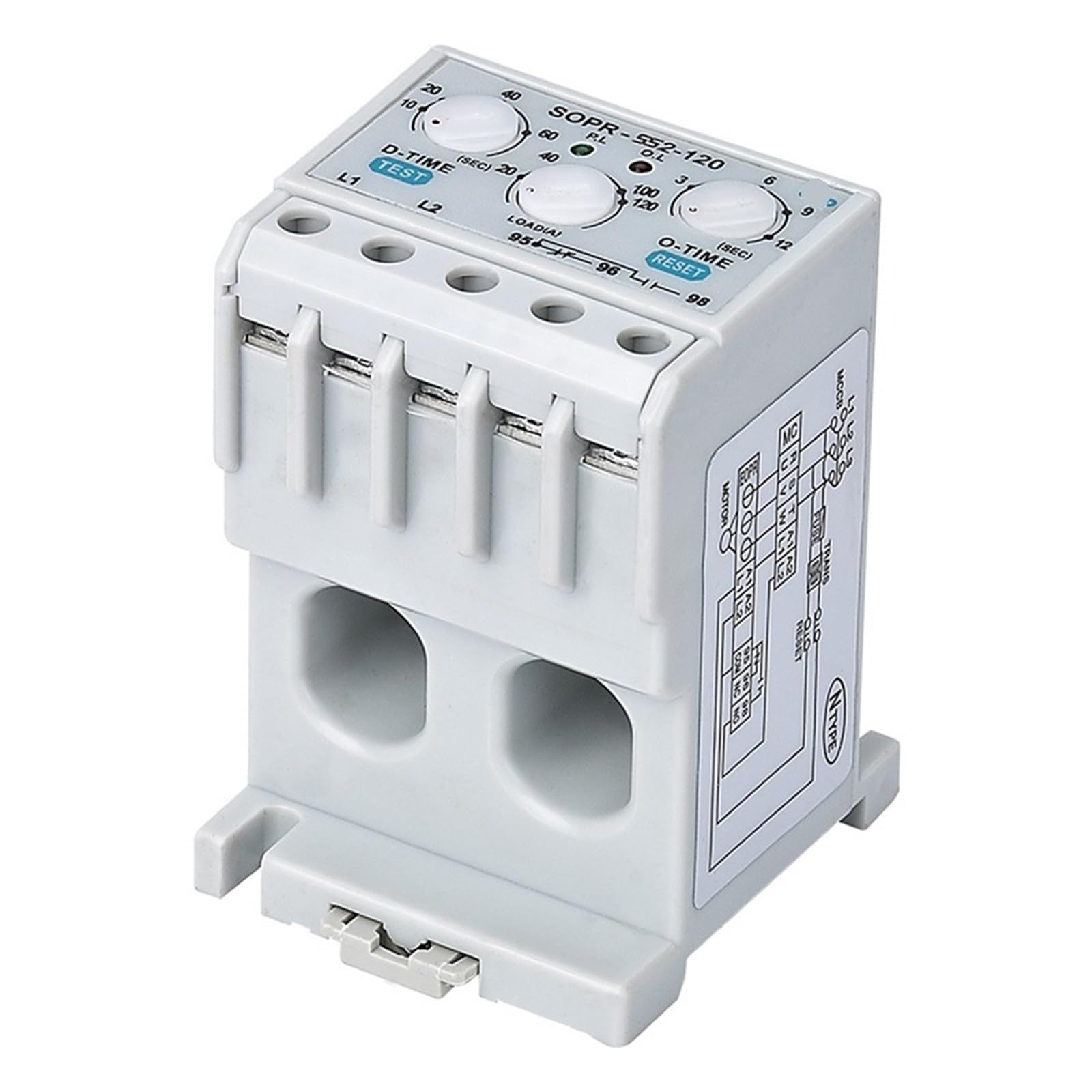 SOPR-SS2-440 elektroniczny przekaźnik przeciążeniowy silnika (Un: 180–460 VAC) 1 sztuka (1-6 A)