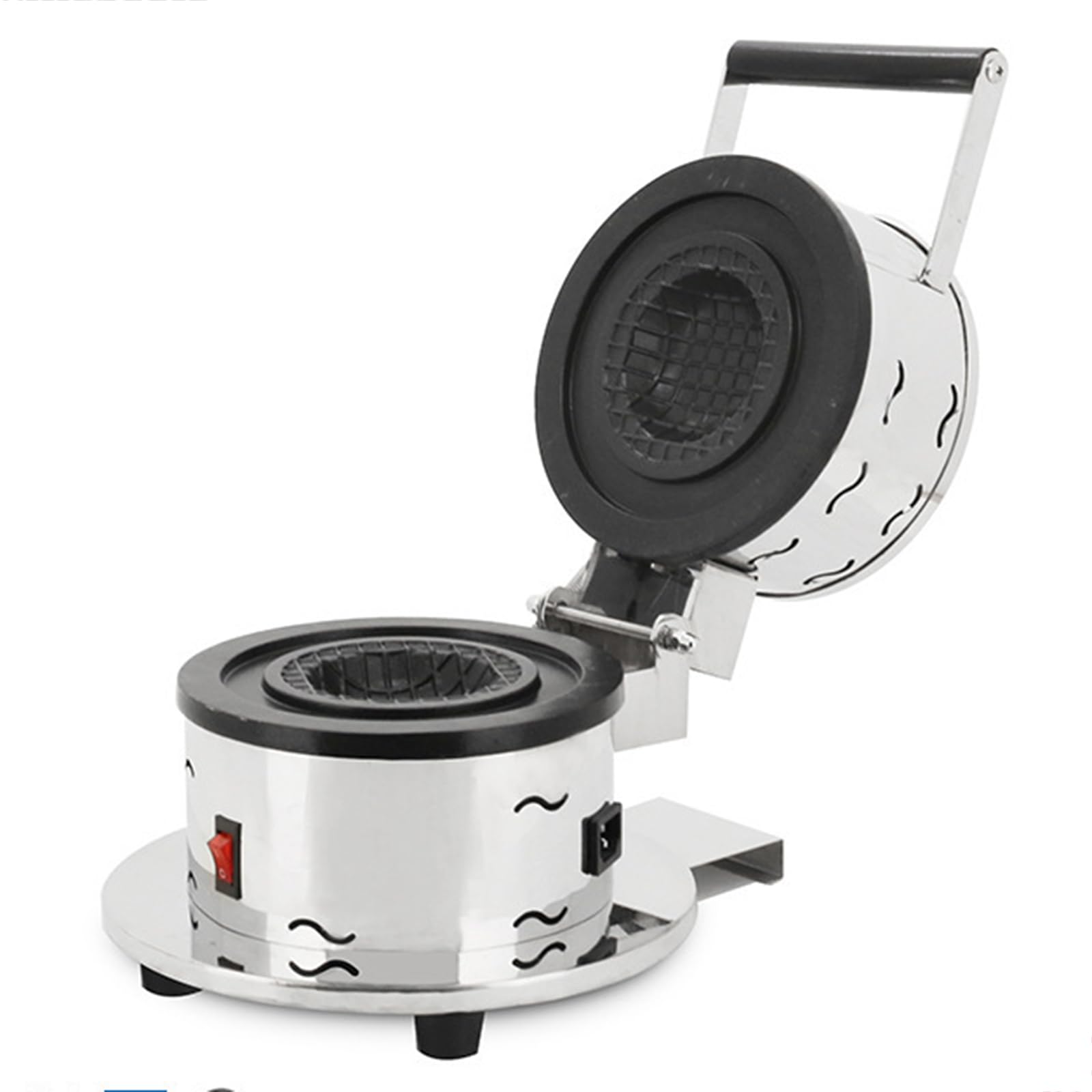 LAZRUGelato Panini Press, 1000W Electric Ice Cream Panini Maker, Commercial Stainless Steel Sandwich Maker, Double Sides Heating, for Kitchen/restaurant