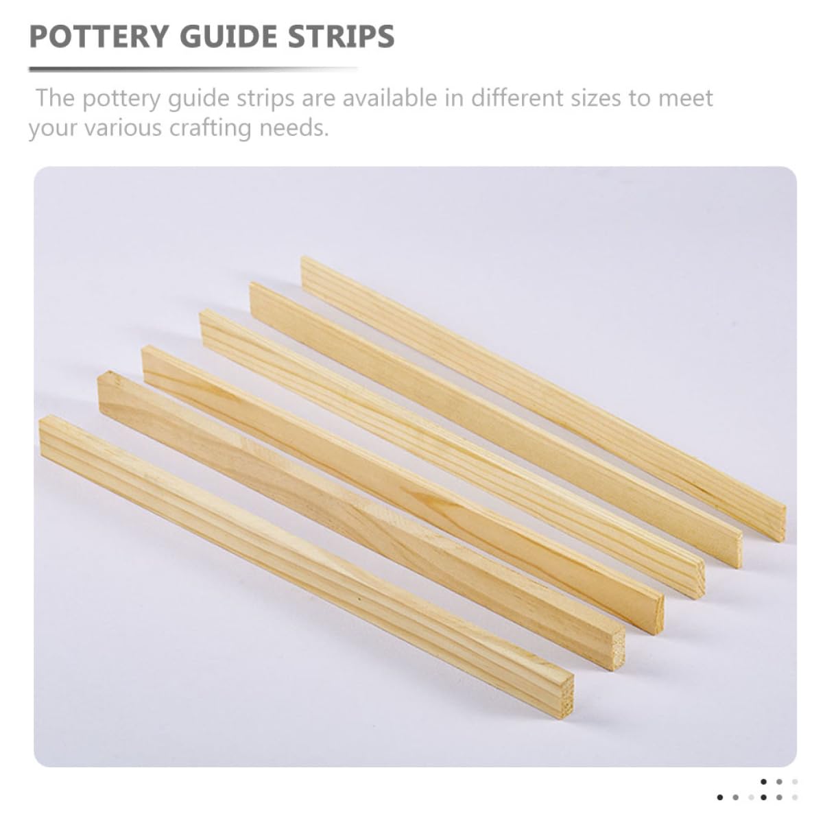 NUOBESTY 3 Set Strumenti di Ceramica Guide per Mattarello Argilla Aerea per Adulti Aria Listello Legno Pasta Modellabile Attrezzi Calzante Robusto Strumento di Ceramica di Legno 6 Pezzi * 3