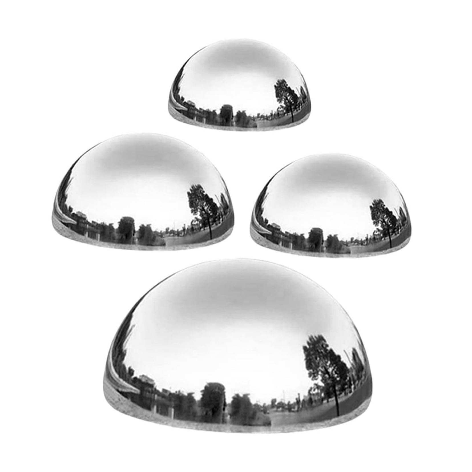 Sphères miroir de jardin en acier inoxydable avec finition miroir anti-corrosion lot de 4