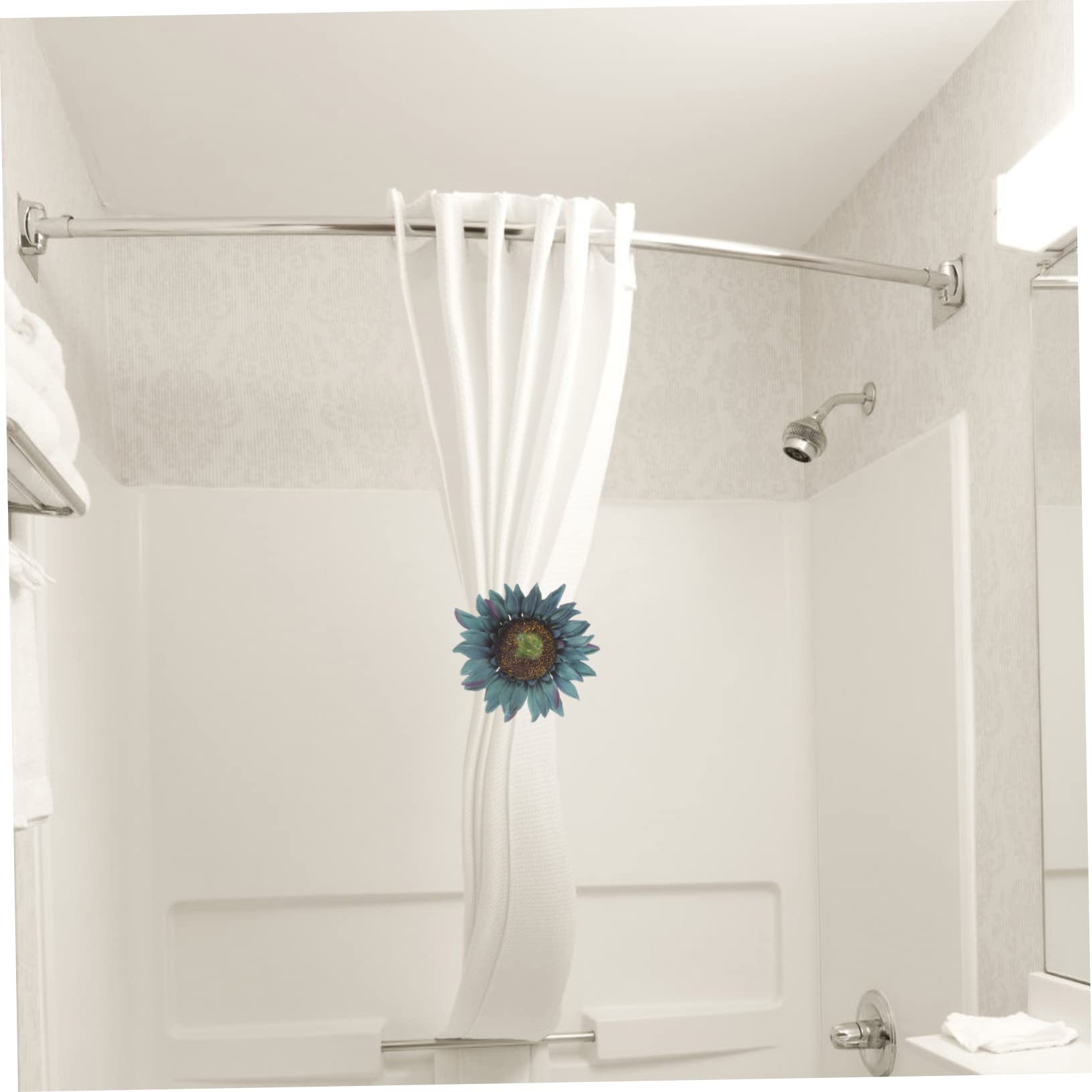 10stücke Sonnenblumen Vorhang Raffhalter Dekorative Gardinenbinder Clips Für Schlafzimmer Und Wohnzimmer Installieren Ohne Bohren Starker Halt Langlebiges Material