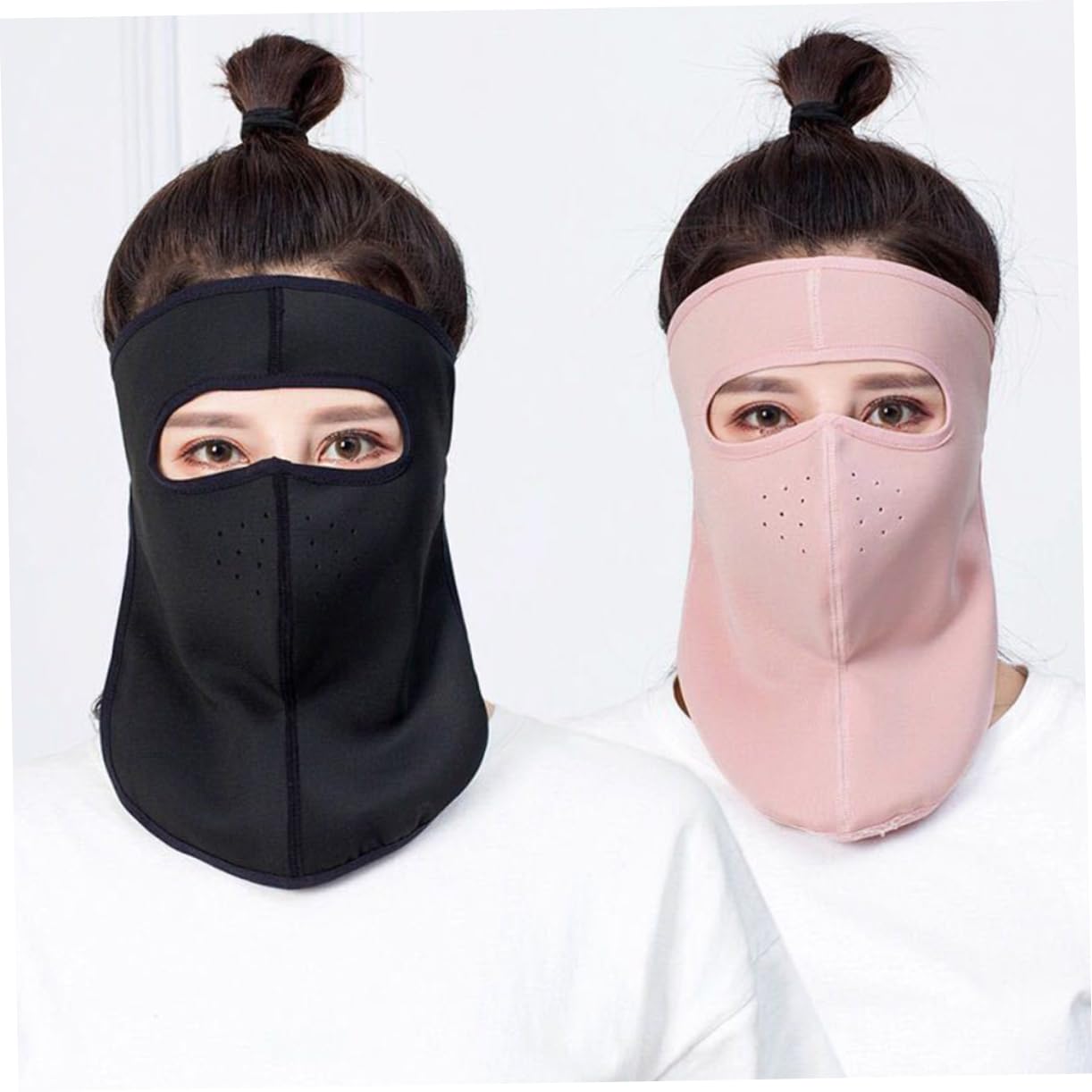 SEWOART 4pcs Uv Protection Mask Breathable Sun Block Neck Gaiter for Outdoor Cycling Random Color