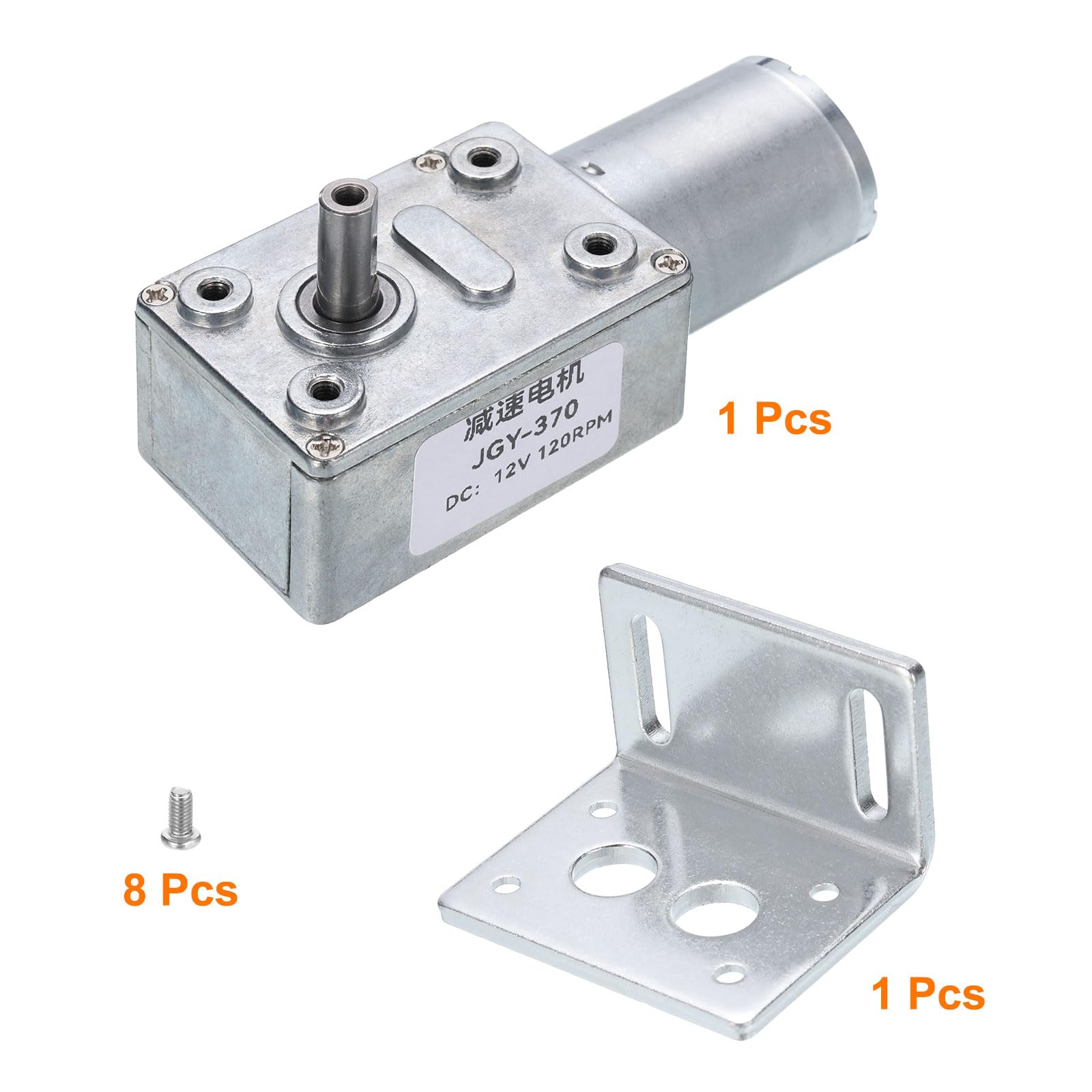 QUARKZMAN DC 12V Schnecken Getriebemotor mit 6mm Welle 120 U/min Hochdrehmoment Getriebemotor Untersetzung Elektro Motor Getriebe Reduktionsmotor für Boot Auto Ventilator Haushaltsgerät