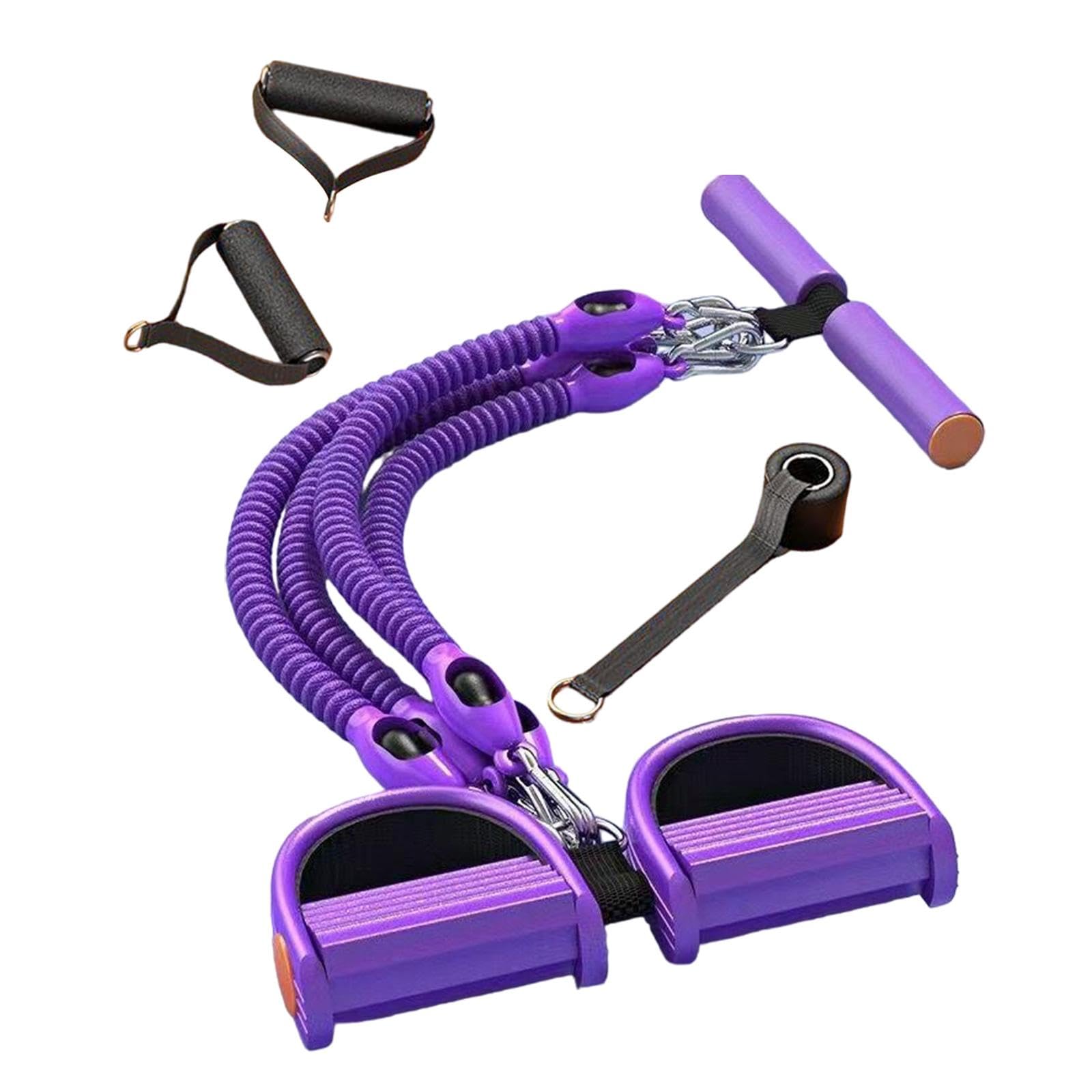 Amagogo Banda de Resistencia para Pedal, Banda elástica para Sentarse, Gimnasio, Cuerda de tensión de 4 Tubos para Estiramiento de piernas, Entrenamiento de