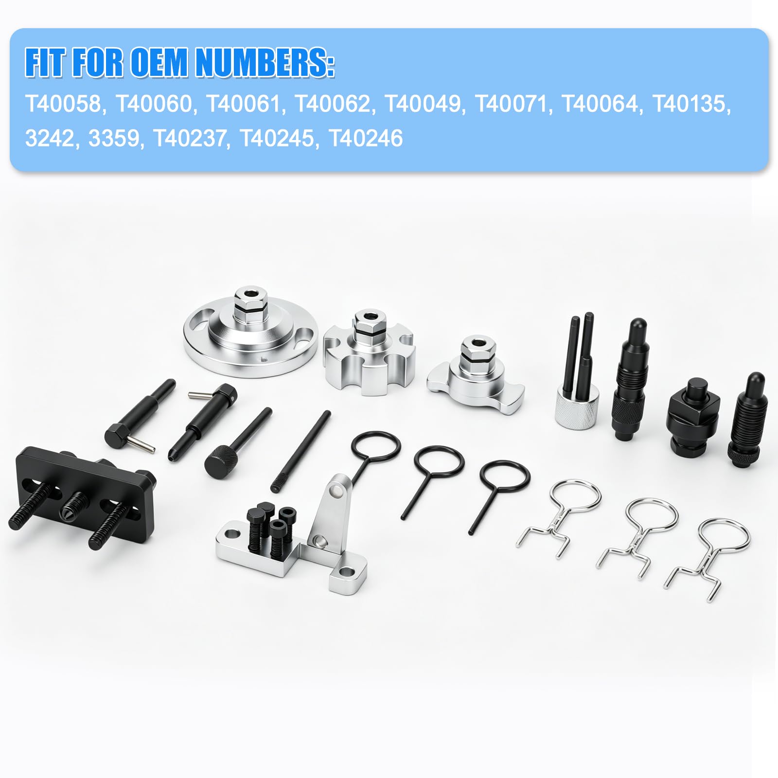 Kit Attrezzo Messa in Fase Motore Set Compatibile con Audi A4 A5 A6 A7 A8 Q5 Q7 2.7 3.0 TDi V6 4.0 4.2 TDi V8 Strumento di Regolazione del Motore