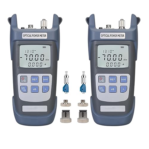 2 unids 3 en 1 función probador de fibra óptica medidor de potencia óptica portátil (FCSCST) y localizador de fallas visuales VFL 6.2 mi e