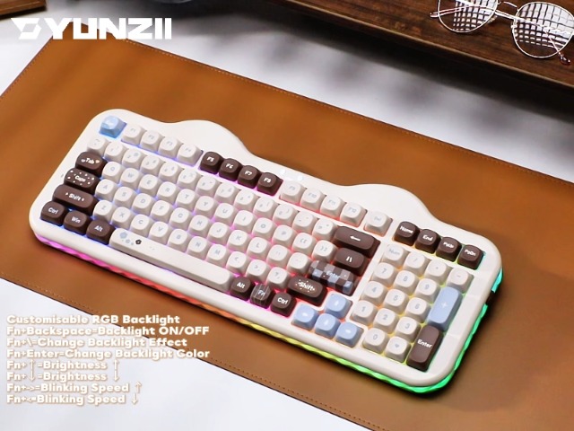 Amazon | YUNZII C98 ワイヤレスメカニカルキーボードテンキー付き 99