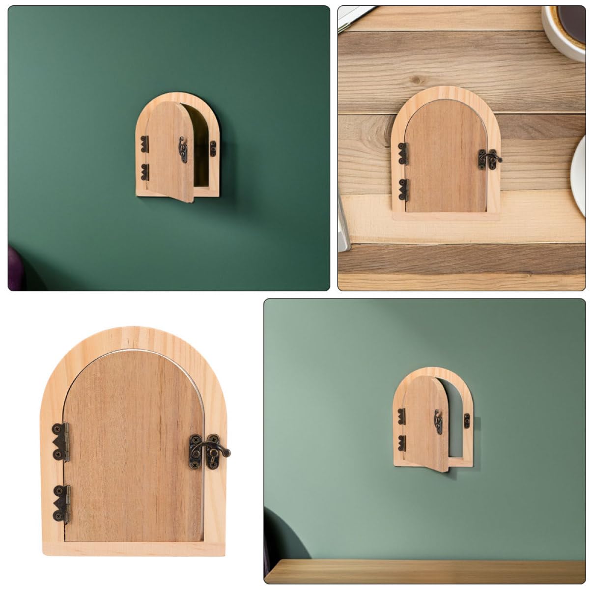 SHINEOFI 2pezzi Coperture Per Prese in Legno Con Design Porta in Miniatura Coperture Di Ragazzo Ragazza Ragazza Per Prese Elettriche Protezione Decorativa Per Da Parete