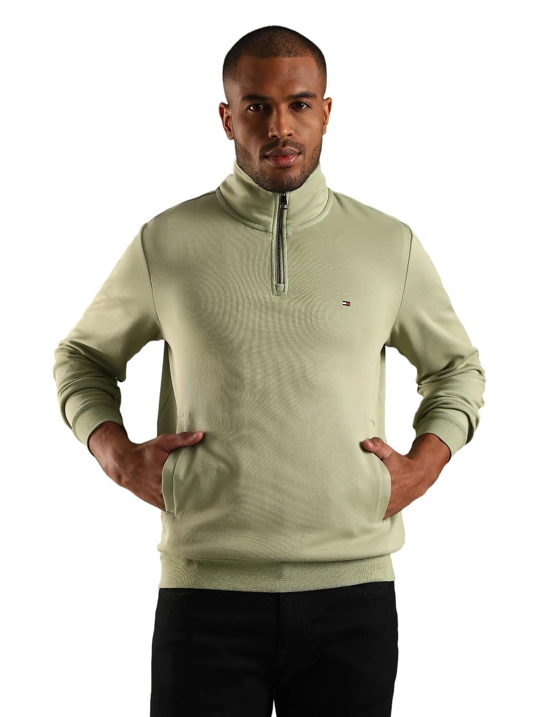 tommy hilfiger Solid Regular Fit Cotton Sweater-picture-19