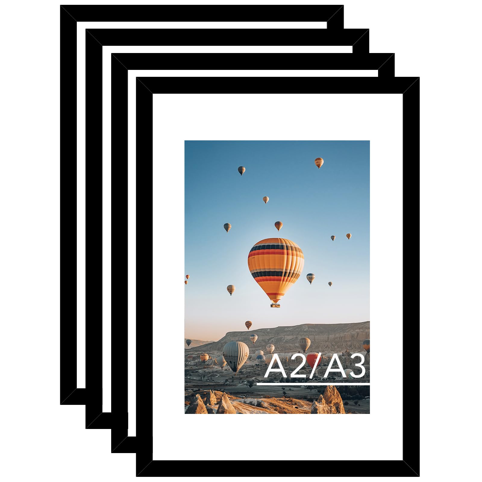 Amazon.com: JCJMY 16.5x23.4 A2 Picture Frame Set of 4 Black with