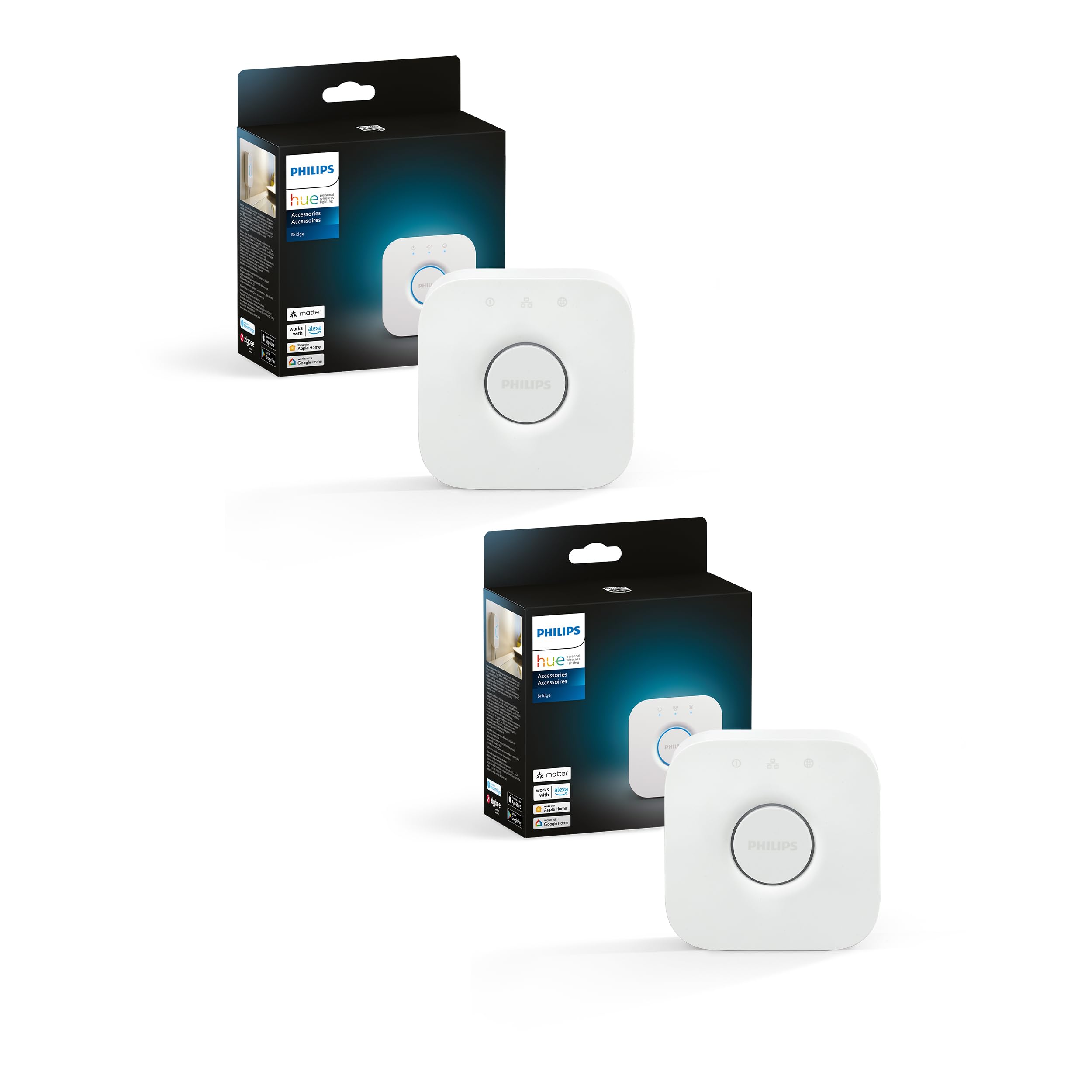 PHILIPS Hue Bridge, 2-Pack, Unlock the Full Potential of Hue