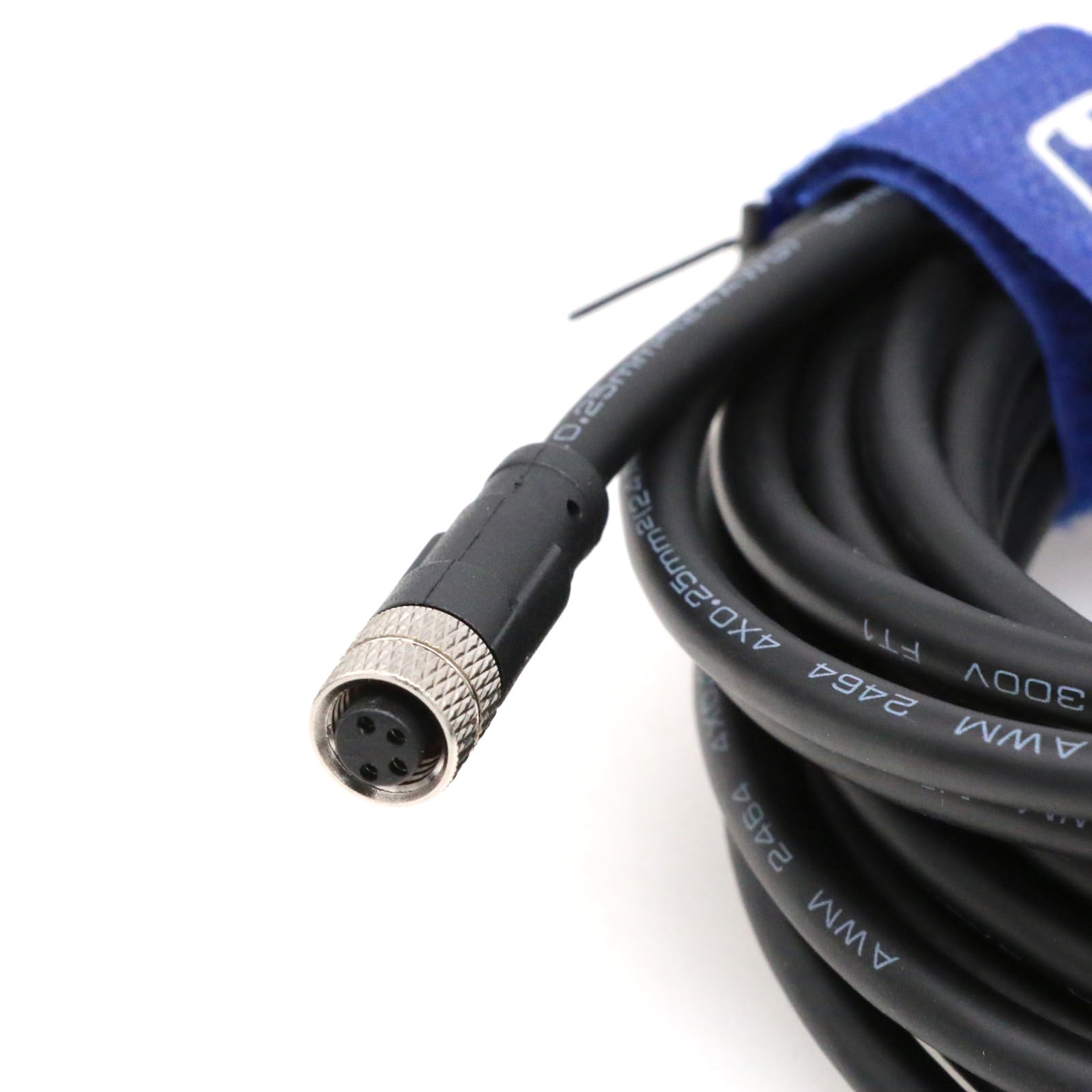 Câble industriel M8 4 broches A-Code femelle vers connecteur ouvert moulé blindé Aviation Capteur Câble étanche IP67 Cat 5e High Flex Câble 5 m