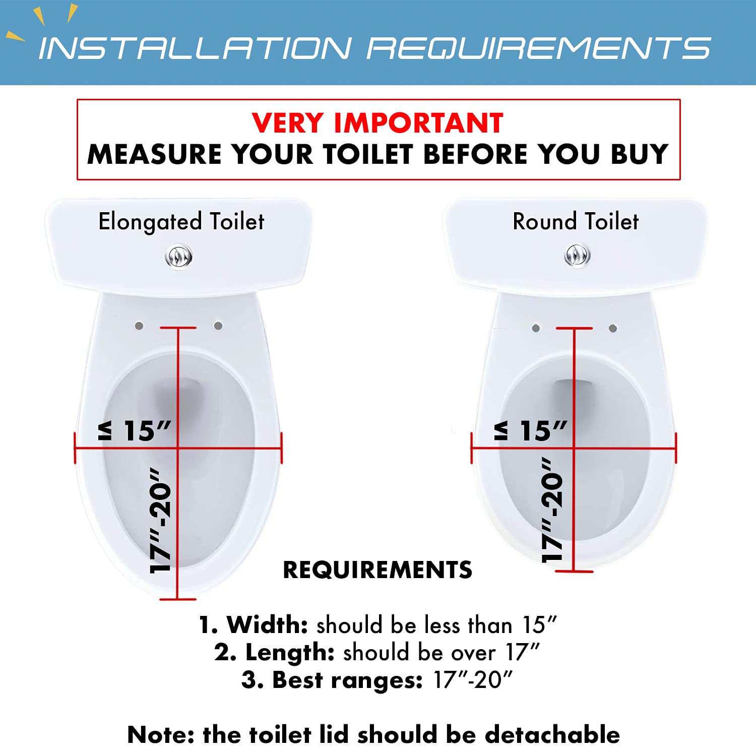 Buy IdeaEuropa Adjustable Toilet Seat Riser with Lift Handles 3