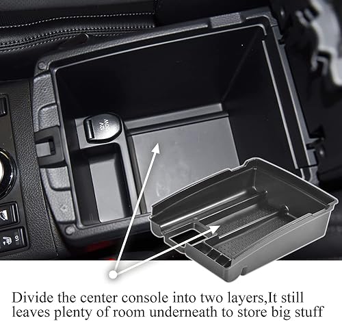 Miniatura 4 de VESUL Caja organizadora de consola central compatible con Nissan Rogue 2014-2020 Rogue Sport 2017-2022, Murano 2015-2023, bandeja de inserción de