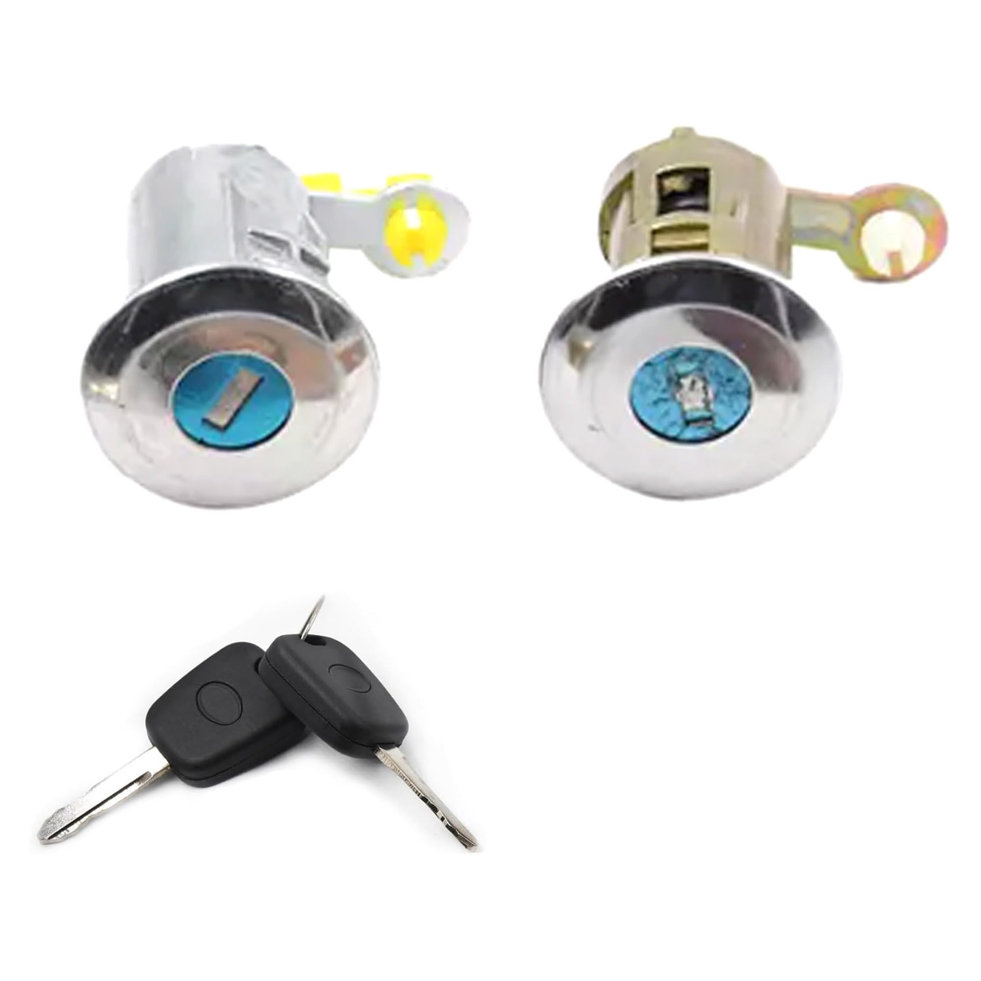 Partsline (Lot de 2) Serrure Barillet de Portes Avant Gauche ET Droite compatible avec 107 AYGO et C1 - Réf 9170Y8 1608746380 9135S2