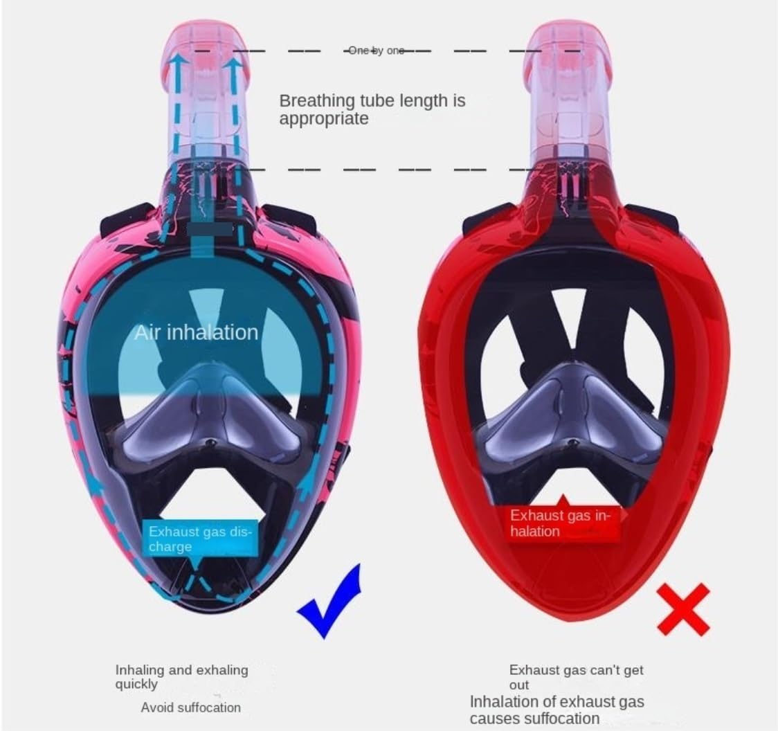 Masque de Plongée Anti-Fuite Masque De Plongée avec Tuba sous-Marin Anti-buée en Apnée Intégral Équipement Cadeau Fête