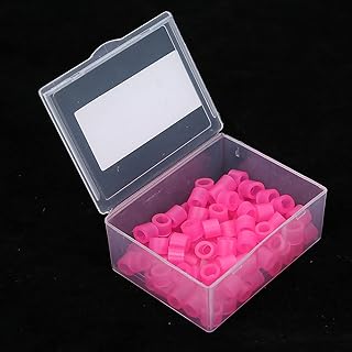 Color Code Band, Silicone Color Code Rings, Color Code Rings Non‑ Silicone Color Code Rings Accessory Supplies 100pcs (pink)