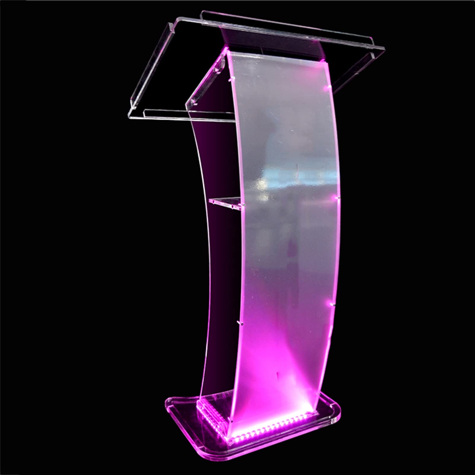 XUEHONG001 Clear Acrylic Podium Stand, Portable Schools Church Office Lectern With Wide Reading Countertop Surface, Professional Information Lecture Podium, 4 Style (Color : A - View #9