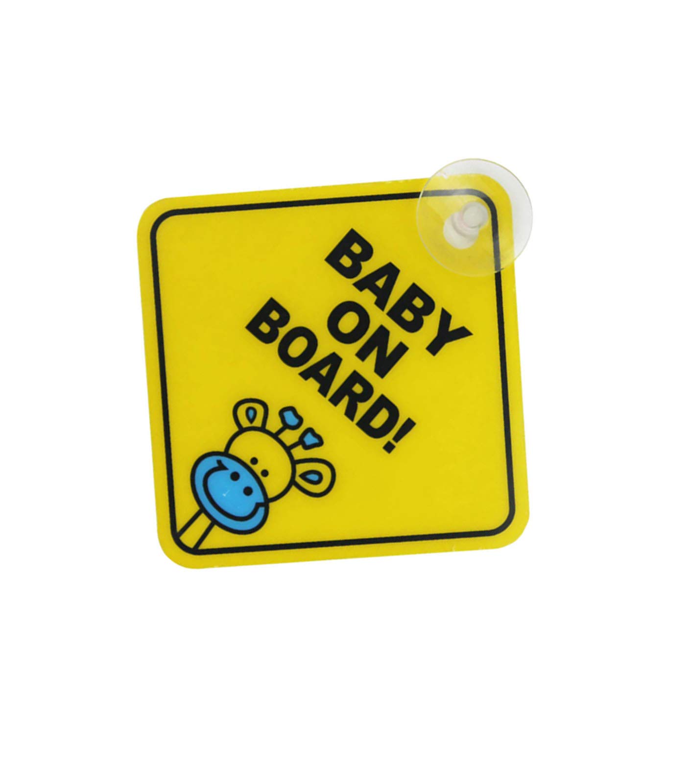 Futaba " BABY ON BOARD " Car Vaccum Sticker-Yellow 1