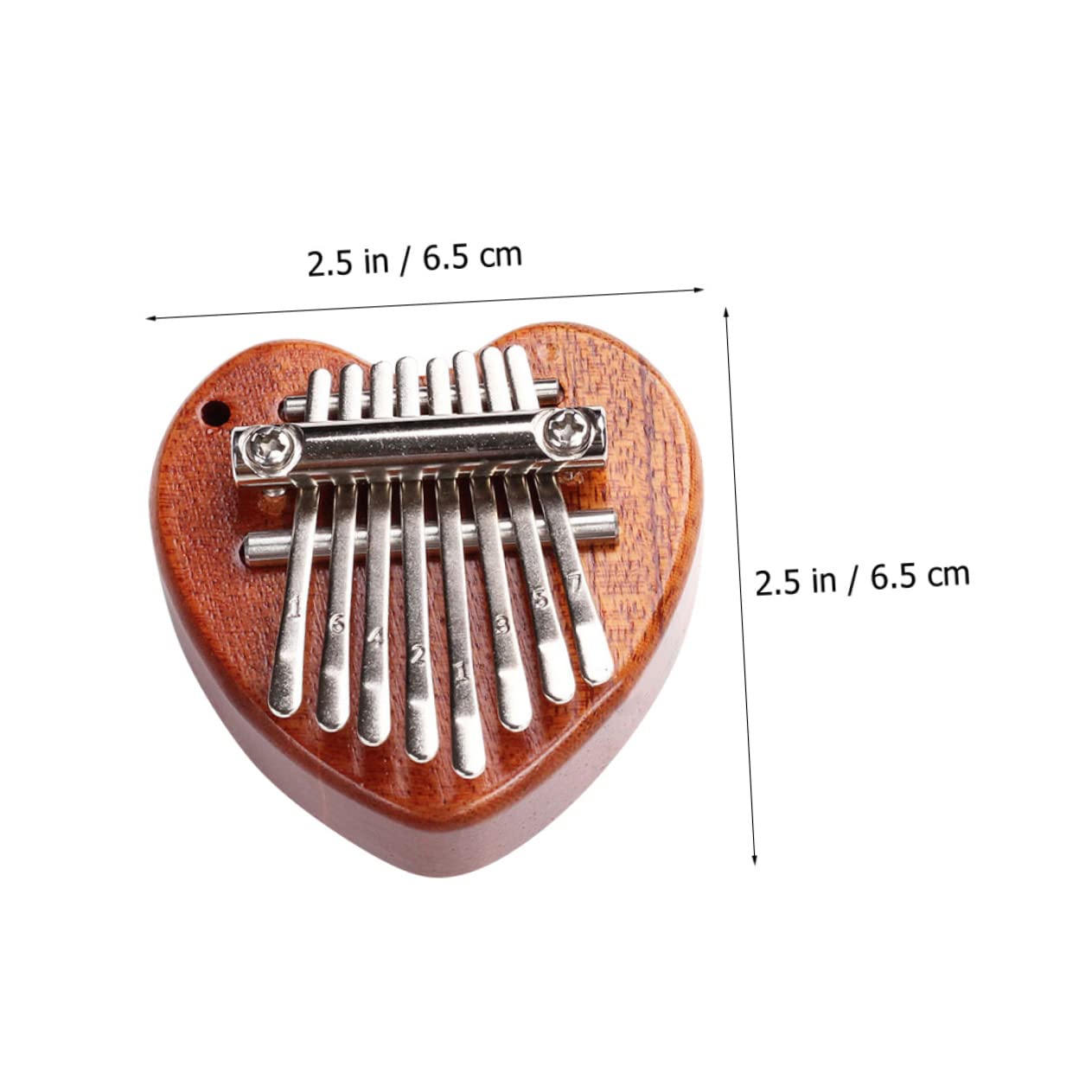 VANZACK 1Set Key Mini Finger Piano Solid Thumb Piano with Random Grain Heart Shape Design for Beginners and Music Lovers