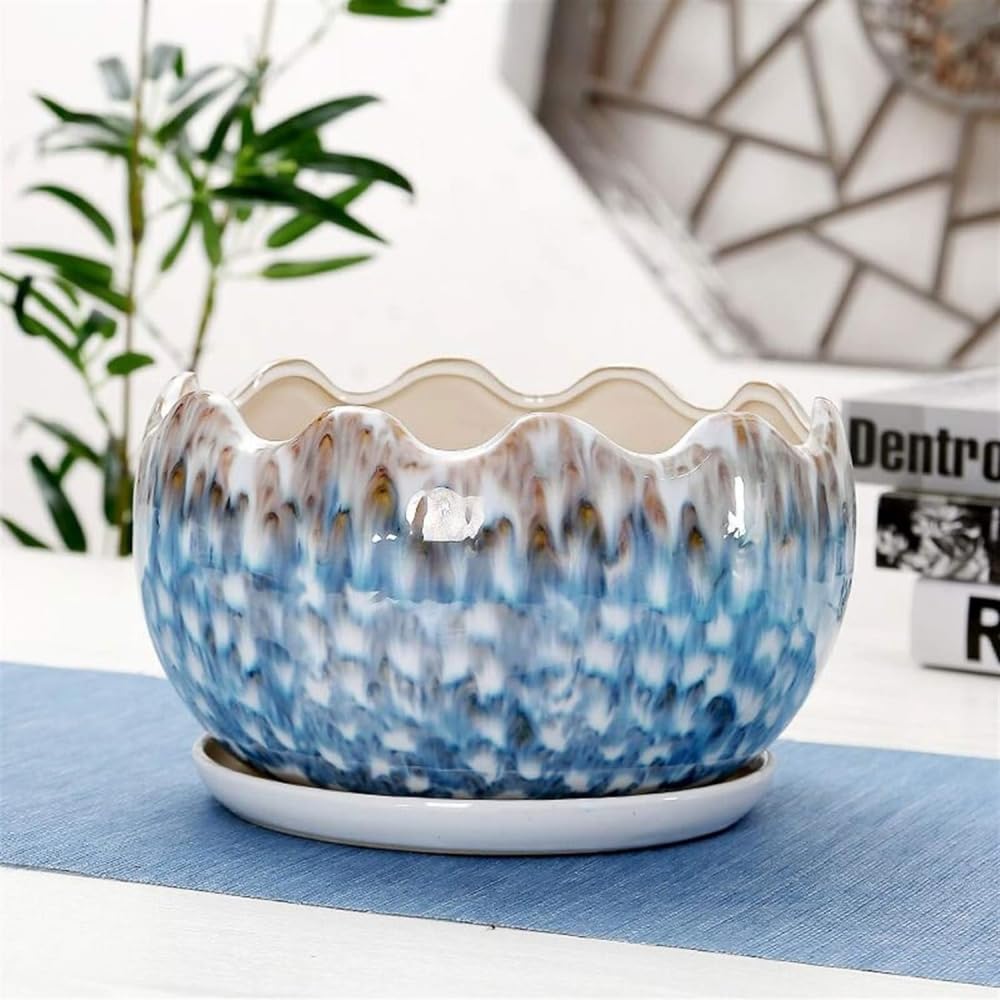 Doniczki Doniczki na sukulenty Biała ceramiczna doniczka na kwiaty Doniczka na rośliny ziołowe Doniczka Soczysta sadzarka na rośliny Doniczka na rośliny doniczkowe i zewnętrzne,M