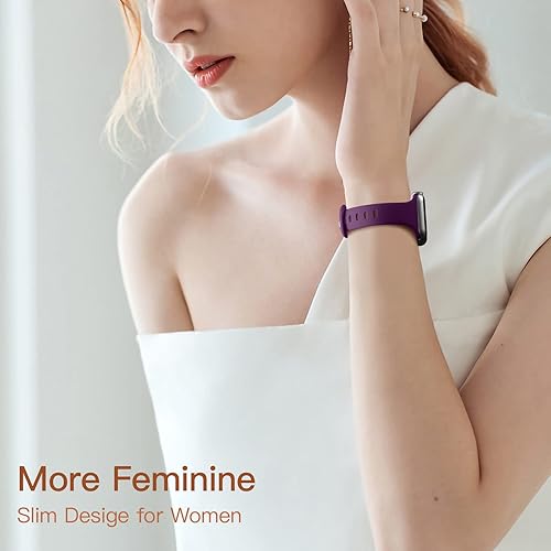 Miniatura 7 de Lerobo Paquete de 6 correas delgadas compatibles con Apple Watch Band de 1.575 pulgadas, 1.496 pulgadas, 1.732 pulgadas, 1.654 pulgadas, 1.614