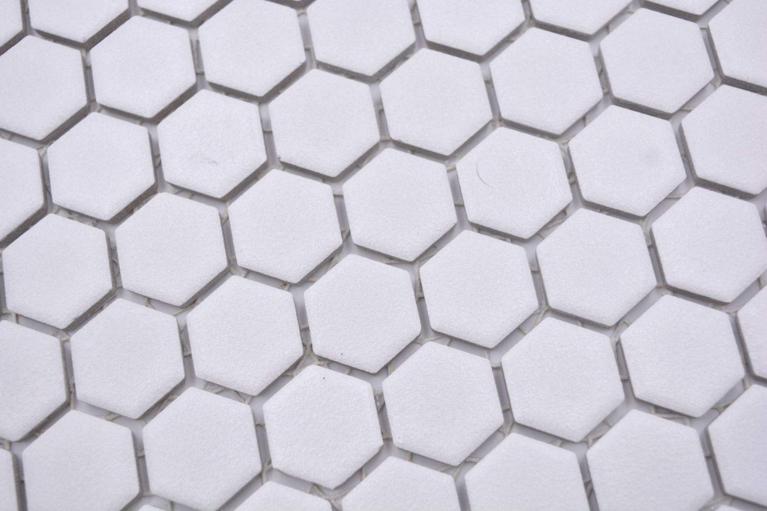Mosaico de cerámica hexagonal blanco antideslizante para paredes y cocinas, revestimiento de pared | 10 alfombrillas