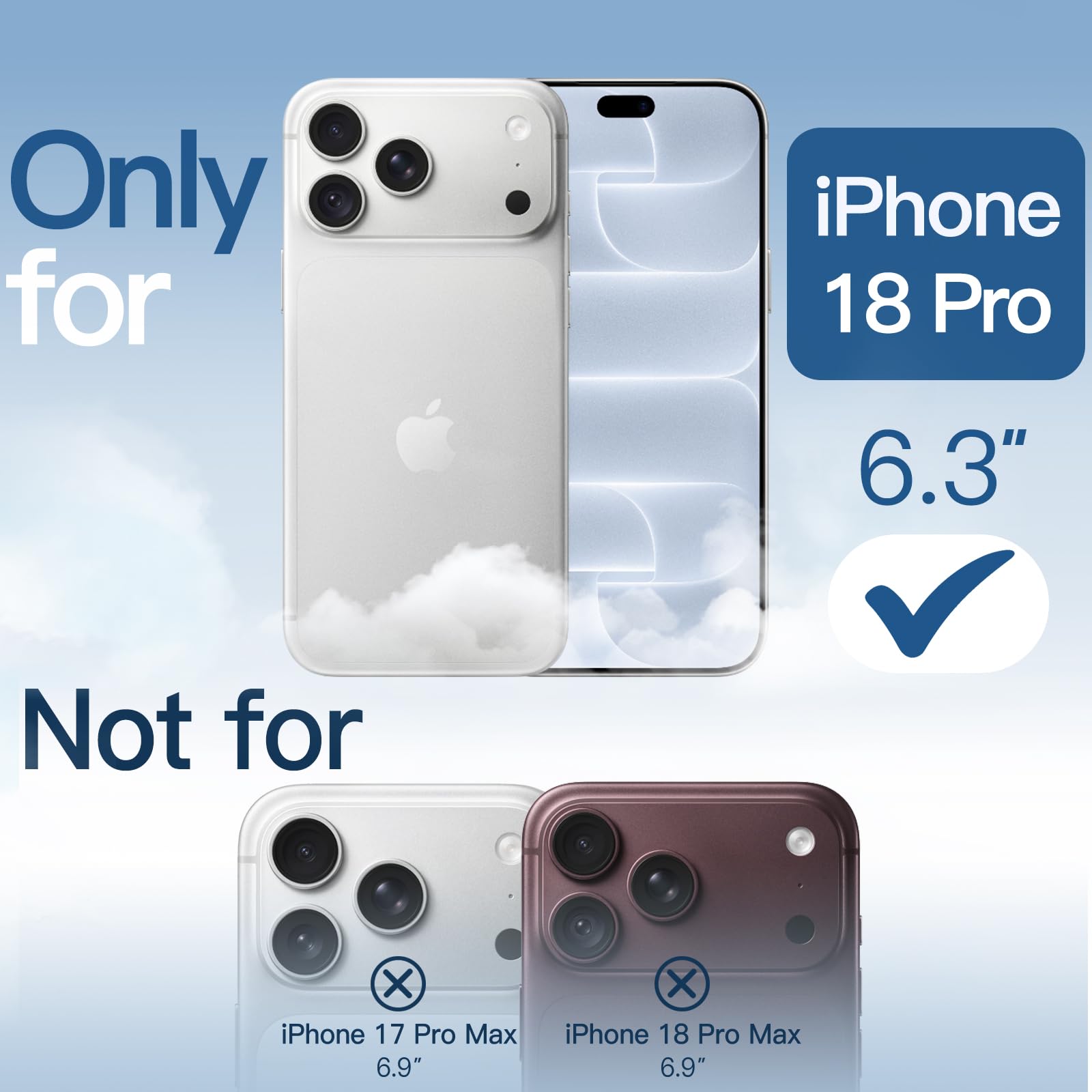JETech Clear Back Bumper Case for iPhone 18 Pro, Clear — Amazon image 2