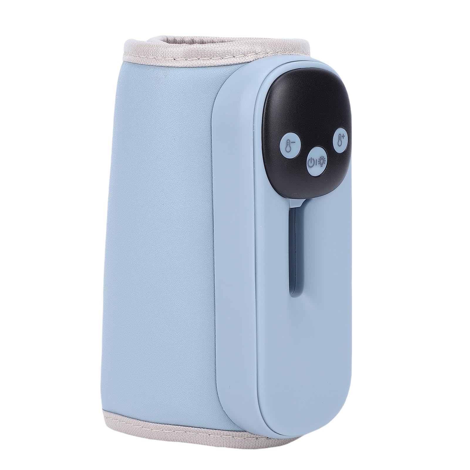 Tangxi Calentador de Biberones Portátil, 11 Ajustes de Temperatura, Calentador de Leche Rápido Recargable con Pantalla LED de Luz Nocturna, para Alimentación de Coche de Viaje (Blue)