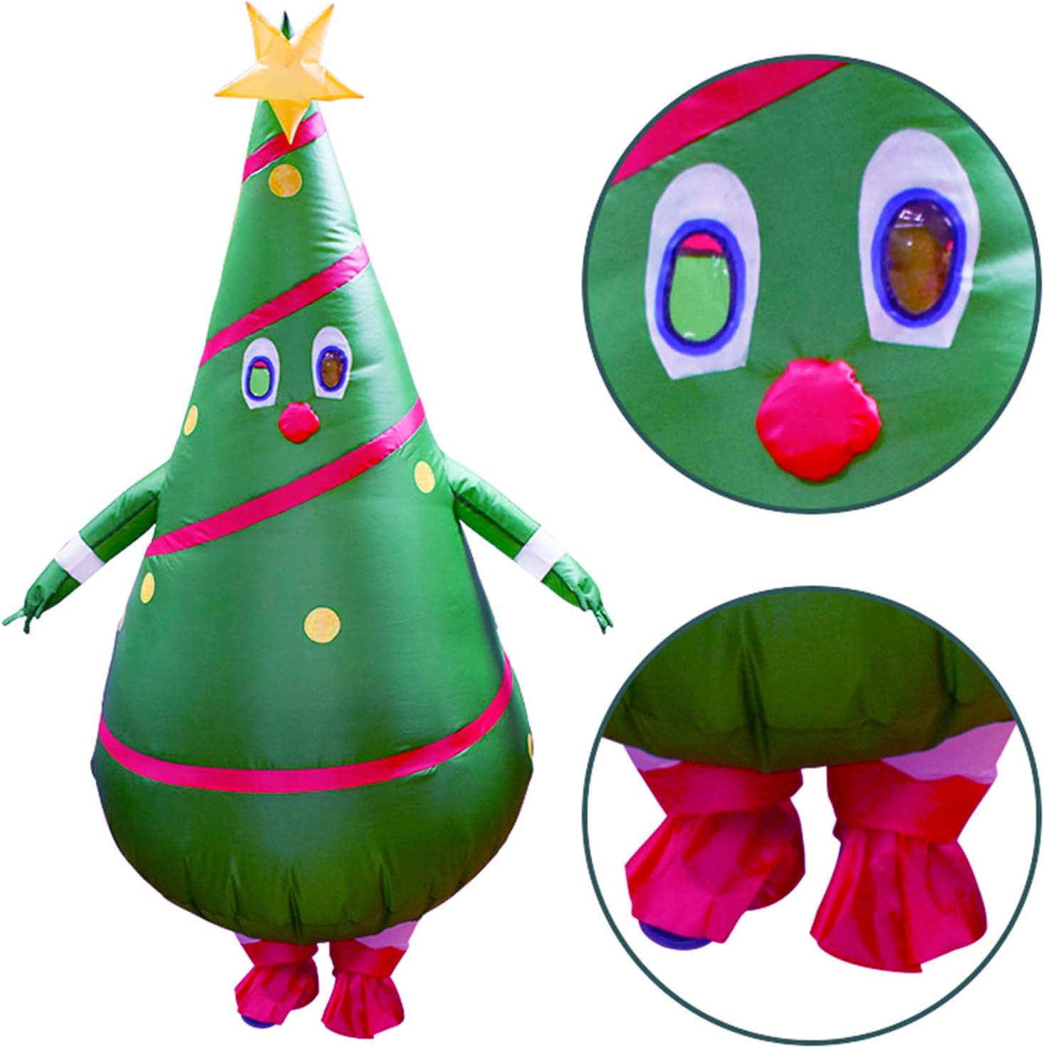 Santa Claus Inflatable Costume - Xmas Blow Up Suit Christmas Jumpsuit - Image 3