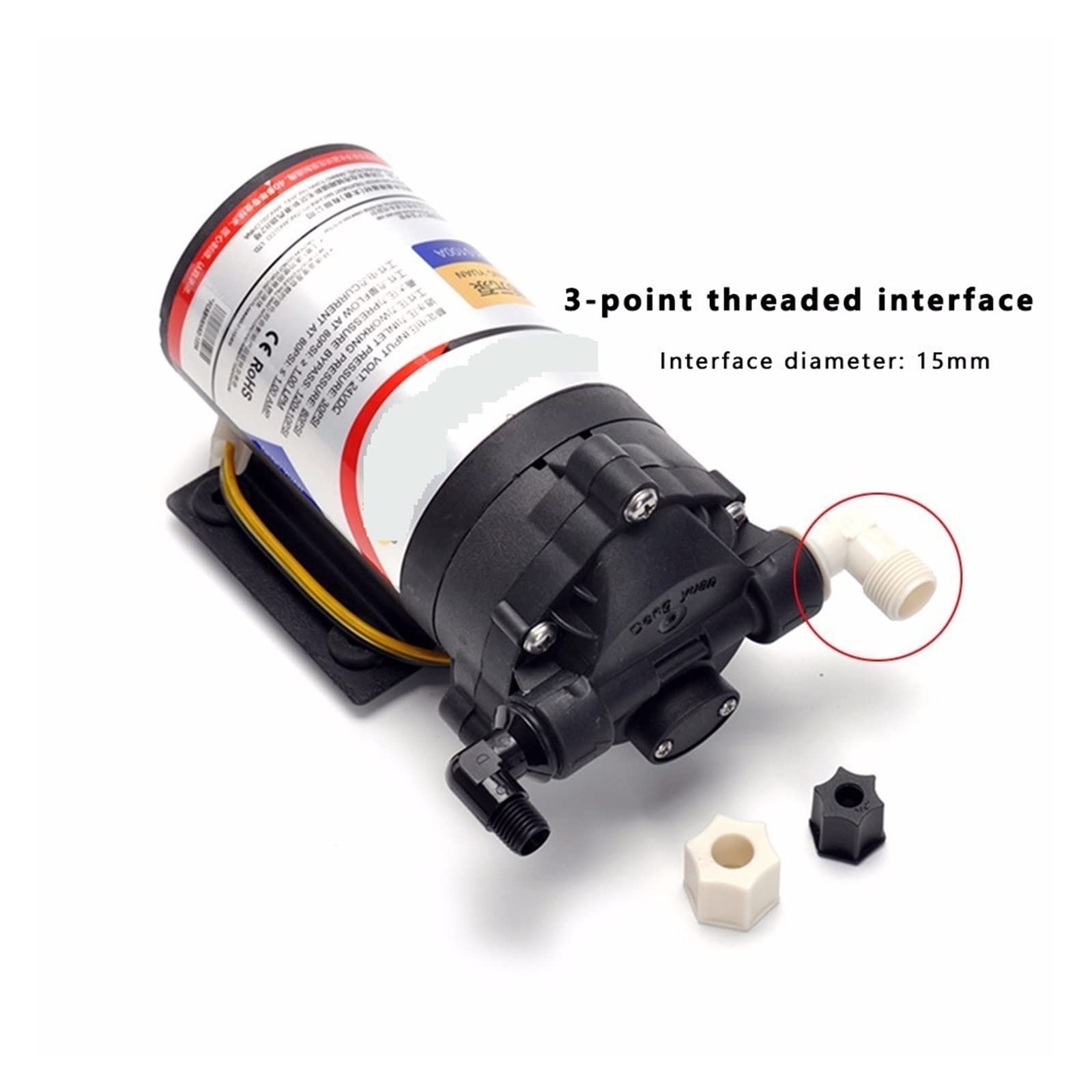 Piezas de filtro de agua DC24V 80PSI bomba de refuerzo de filtración de agua 75 purificador de agua máquina de ósmosis inversa bomba autocebante(75G Booster)