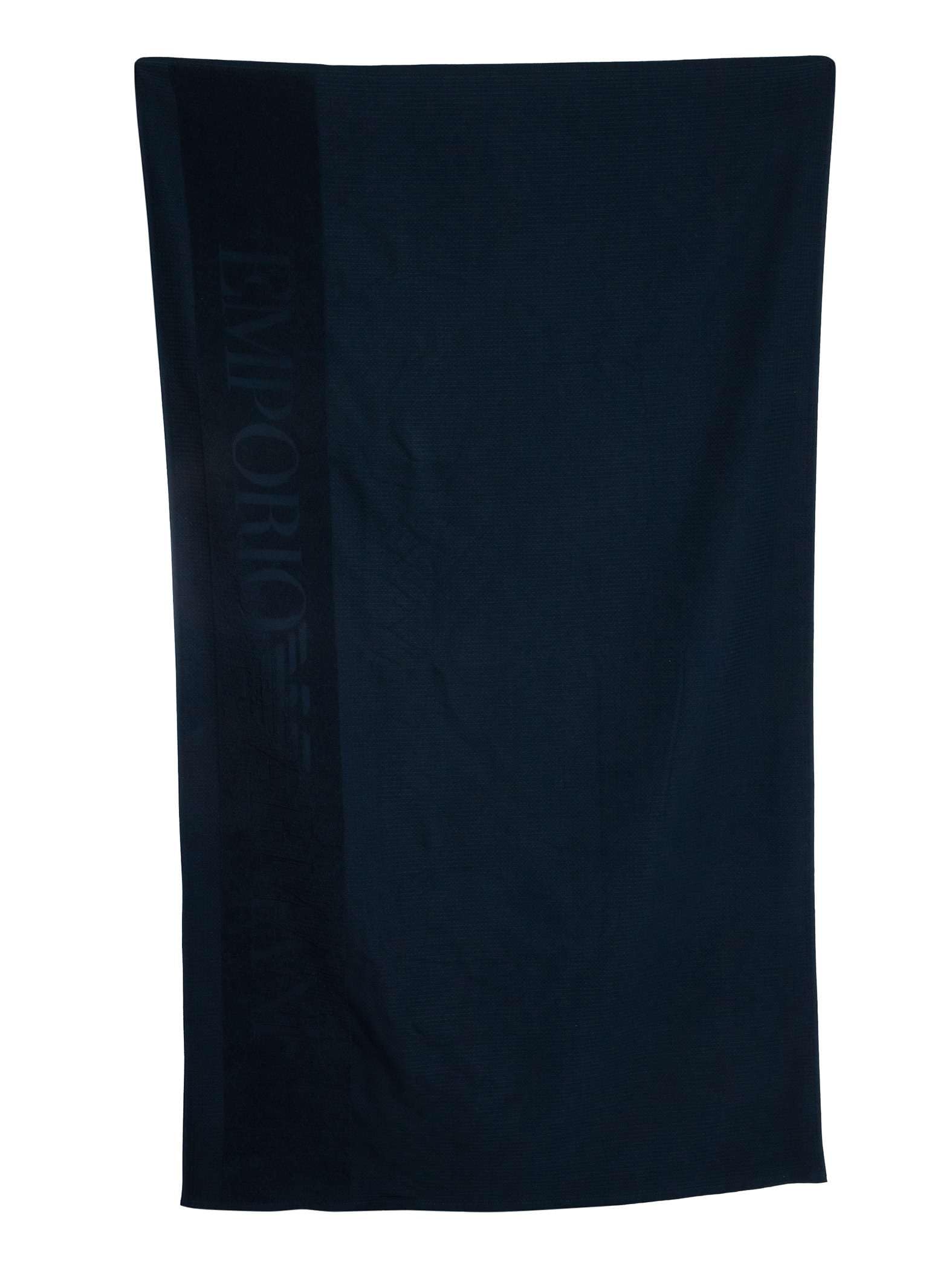 EMPORIO ARMANI Unisex WAFFLE BEACH TOWEL Blue One Size