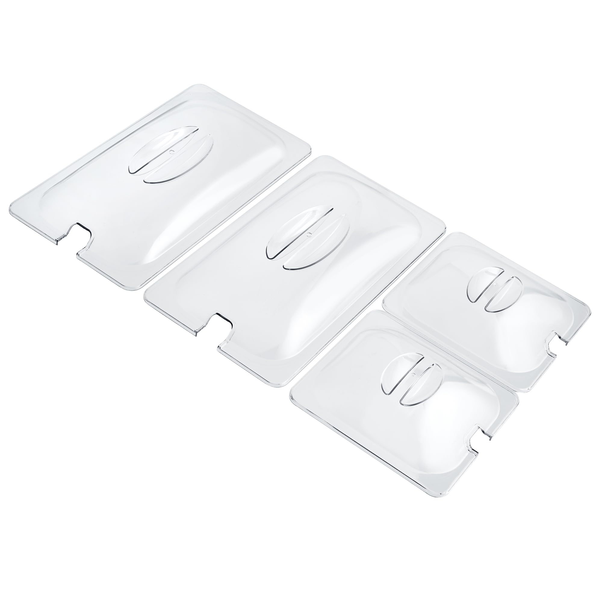 Set of 4 Replacement Lids for 4 Section Buffet Warmer – Clear Lid Set for Cooks Professional Buffet Warmer & Other Models – 2 Small (17.5 x 16.3cm) & 2 Large (31 x 16.5cm)
