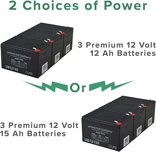 Miniatura 8 de AlveyTech Paquete de baterías de 36 V y 15 Ah para moto Razor SX500 Dirt Rocket (con arnés de cableado)  Juego de baterías de repuesto de 36