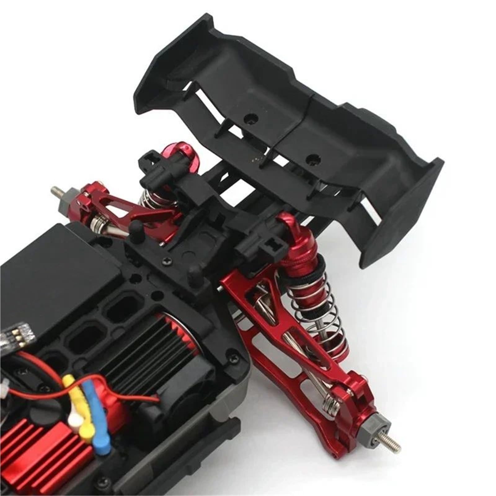 Piezas Mejora Modelos RC para Mjx para 16207 16208 16209 16210 1/16 RC Coche Control Remoto Metal Amortiguadores Delanteros Traseros Mejora Reparación Modificar Piezas(Blue)