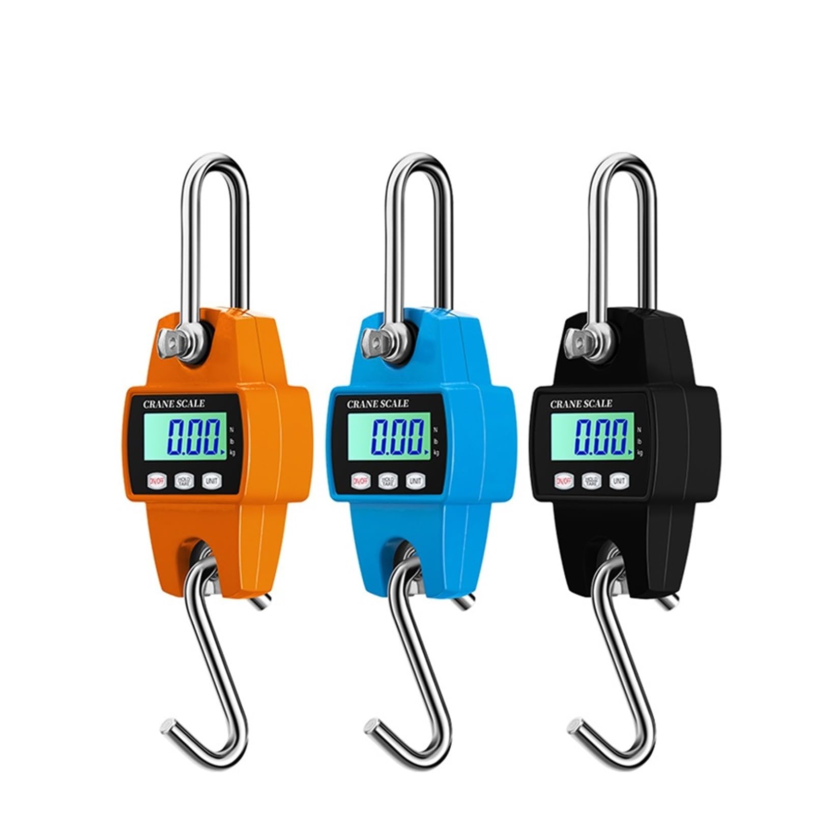 Bilancia sospesa digitale da 300 kg e 500, gru ad alta precisione, elettronica portatile, gancio in acciaio inossidabile, bilancia LCD(500KG orange)