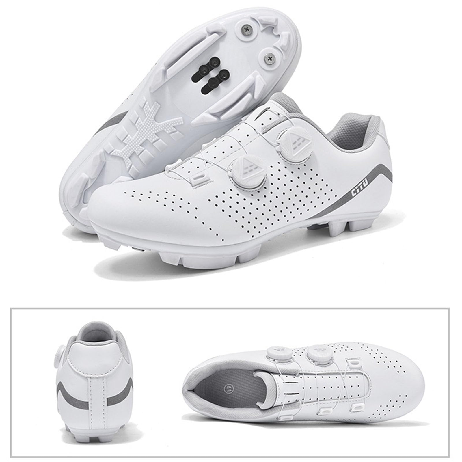 Herren Damen Mountainbike Schuhe, Atmungsaktive Fahrradschuhe Kompatibel mit Shimano SPD 2-Bolts Pedals Spin MTB Schuhe Outdoor