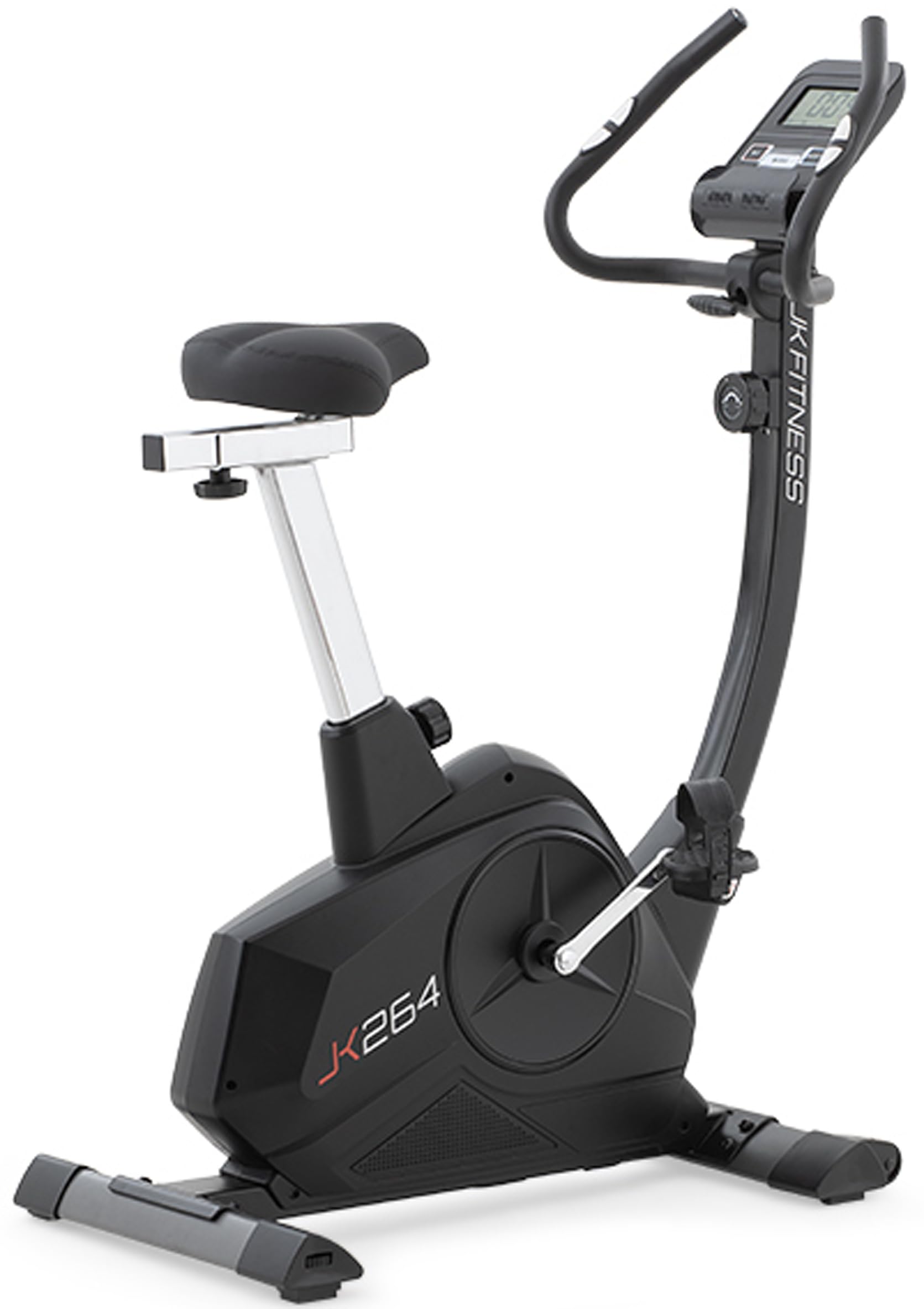 Cyclette Magnetica JK FITNESS JK 264 | Volano 10 kg | 8 Livelli di Resistenza | Bike Fitness con App Zwift e Kinomap | Sella Ergonomica Regolabile | Pedali Antiscivolo | Display LCD con Porta Telefono